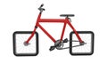 Red 3d bike Royalty Free Stock Photo