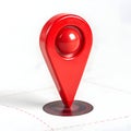 Red 3D domain marker pin