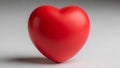 Red 3D Heart Shape on a Gray Background symbol Royalty Free Stock Photo