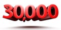 30000 red 3d. Royalty Free Stock Photo