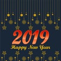 2019 on White Background, New Year 2019, 3D Illustration, Happy New Year 2019