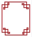 Red china frame