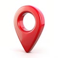 Red 3D pin domain marker
