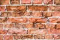 Red damaged brick wall texture Royalty Free Stock Photo