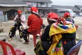 Red Dao (Yao, Dzao) Chinese minority women in traditional clothe