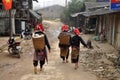 Red Dao (Yao, Dzao) Chinese minority women in traditional clothe Royalty Free Stock Photo