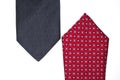Red and dark blue ties on a white background Royalty Free Stock Photo