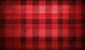 Red and dark red checkered pattern, creating classic vibe with visible grain and subtle texture a timeless design Royalty Free Stock Photo