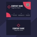 Red and dark unique minimal professional business card
