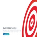 red dartboard center goal. strategy achievement and business success flat design. Archery dart target and arrow for banner or