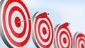 Hit multiple targets Royalty Free Stock Photo