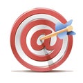 Red darts target aim and arrow Royalty Free Stock Photo