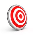 Red darts target aim