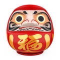 Red Daruma Doll Isolated Royalty Free Stock Photo