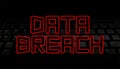 Data Breach red text over black keyboard illustration Royalty Free Stock Photo