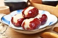 Red dates stuffed with sticky rice cake Royalty Free Stock Photo