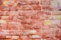 Red Decayed Brick Wall Texture Royalty Free Stock Photo
