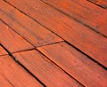 Red deck boards Royalty Free Stock Photo