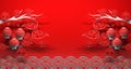 Chinese New Year Decoration 3D Rendering.