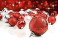 Red decorative christmas ornaments