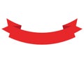 Red Decorative Ribbon Banner Set Royalty Free Stock Photo