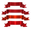 Red decorative ribbons