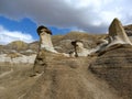 Impressive Hoodoos in Badlands near Drumheller, Alberta, Canada Royalty Free Stock Photo