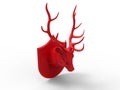 Red deer trophy illustration Royalty Free Stock Photo