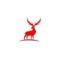 Red deer vctor illustration. Royalty Free Stock Photo