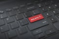 Red Delete Button on Computer Keyboard Royalty Free Stock Photo