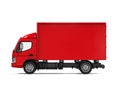 Red Delivery Van Royalty Free Stock Photo