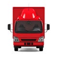 Red Delivery Van Royalty Free Stock Photo