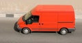 Red delivery van of my Royalty Free Stock Photo