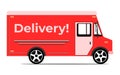 red delivery van Royalty Free Stock Photo