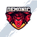 Red Demonic Hell Devil Mascot Royalty Free Stock Photo