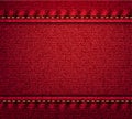 Red denim texture banner