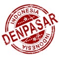 Red Denpasar stamp