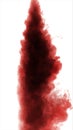 Red dense smoke isolated on white background Royalty Free Stock Photo