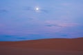 The Red Desert in Vietnam at dawn. Looks like cold desert on Mar Royalty Free Stock Photo