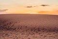 The Red Desert in Vietnam at dawn. Looks like cold desert on Mars Royalty Free Stock Photo