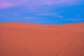 The Red Desert in Vietnam at dawn. Looks like cold desert on Mar Royalty Free Stock Photo