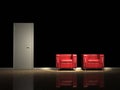 Red design chairs Royalty Free Stock Photo