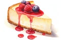 Red dessert fruit sweet pastry food berry cheesecake fresh cake background cheese Royalty Free Stock Photo