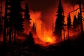 Heat burn forest fire smoke nature disaster wildfire tree wood