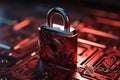 A red detailed padlock delivers robust digital security while ensuring user convenience
