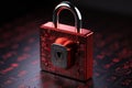 A red detailed padlock delivers robust digital security while ensuring user convenience