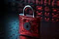 A red detailed padlock guarantees both robust digital security and a seamless user experience