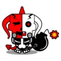 red devil bone boom mascot