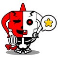 red devil bone star mascot Royalty Free Stock Photo