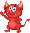 Red devil cartoon Royalty Free Stock Photo